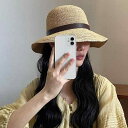 麦わら帽子 レディース 漁師帽 ラフィア草 手編み 大つば ハット 日焼け防止 通気性 遮光 春夏 リゾート 海 紫外線対策 韓国 かわいい ブラック系 ブラウ...