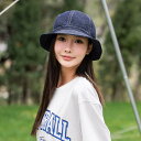 帽子 レディース デニム ウォッシュド加工 漁夫帽 春夏 秋冬 日焼け対策 UVカット おしゃれ かわいい カジュアル(x2)