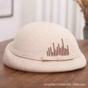 ベレー帽 レディース 秋冬 ウール混紡 レトロ 小つば 帽子 エレガント 保温 混米色 黒 ワインレッド キャメル ブラウン