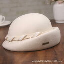 ベレー帽 レディース 秋冬 ウール 帽子 レトロ 画家帽 上品 エレガント 防寒 ホワイト ブラック グレー パープル キャメル(x2)