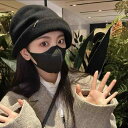 ニット帽 レディース 秋冬 防寒 保温 ウール 暖かい ビーニー バッグ 帽子 グレー ブラック ベージュ コーヒー色(x2)