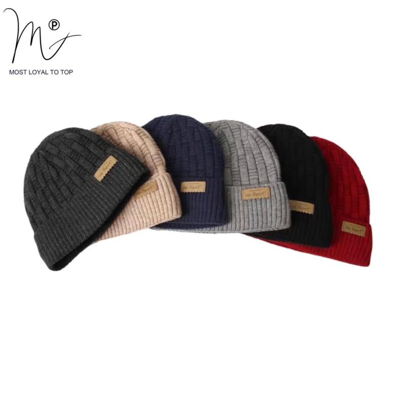 ニット帽 男性用 裏起毛 あったか帽子 防寒 ビーニー アウトドア 黒 ブラック 深麻灰