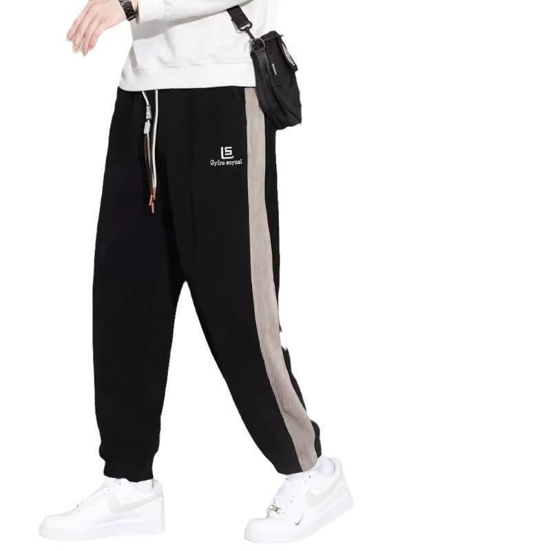 スウェットパンツ メンズ 男性用 コーデュロイパンツ 秋冬 暖かい 裏起毛 ゆったり 大きいサイズ スポーツ ウェア ズボン 黒 グレー