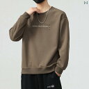 トレーナー メンズ 男性用 裏起毛 長袖 スウェット トップス プルオーバー カットソー 秋冬 暖かい あったか ゆったり リラックス カジュアル 韓国