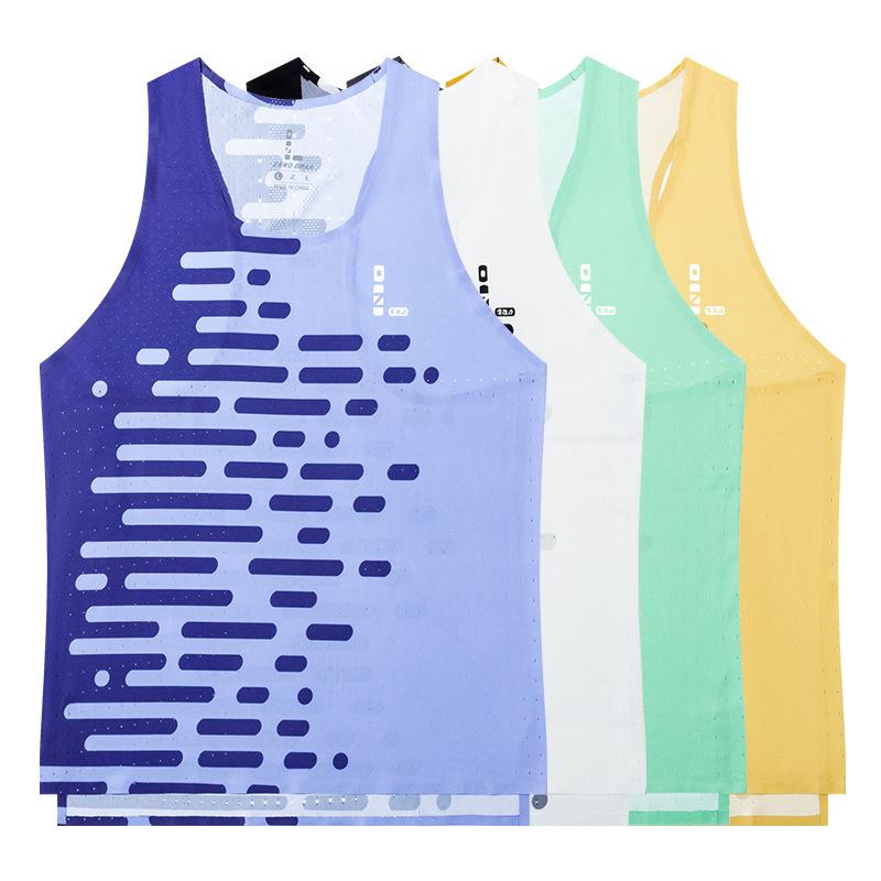 タンクトップ メンズ 男性用 陸上 ランニング マラソン トレイルランニング ノースリーブ Tシャツ 速乾性 通気性 運動 スポーツ ブルー イエロー グリーン ブラック