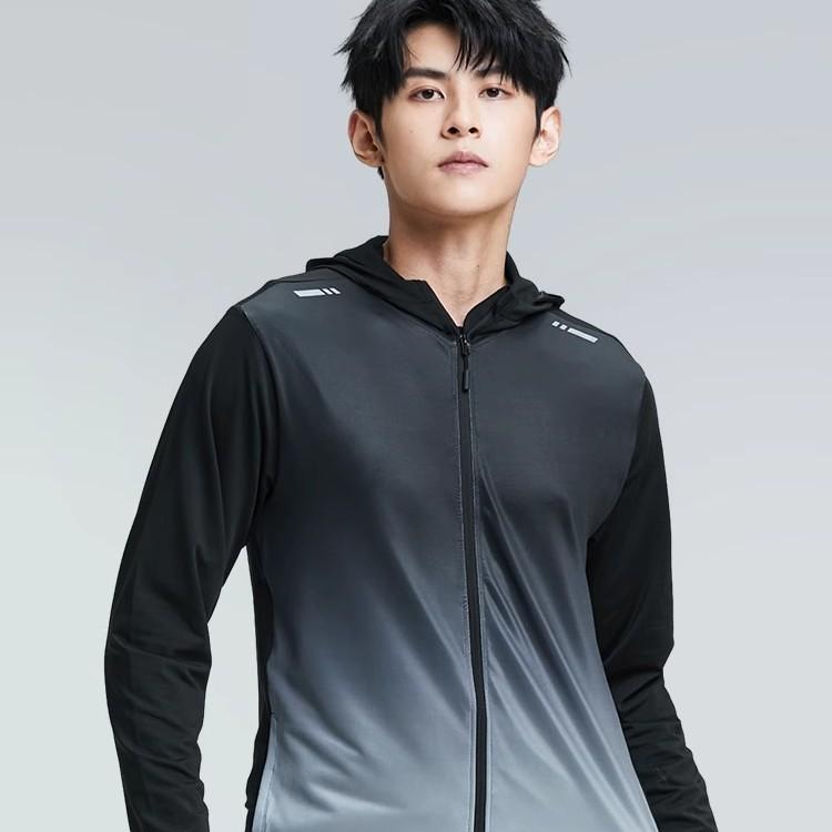 ジャケット メンズ 男性用 スポーツウェア ランニングウェア 秋冬 長袖 サイクルウェア 防風 トレーニングウェア gradient グラデーシ..