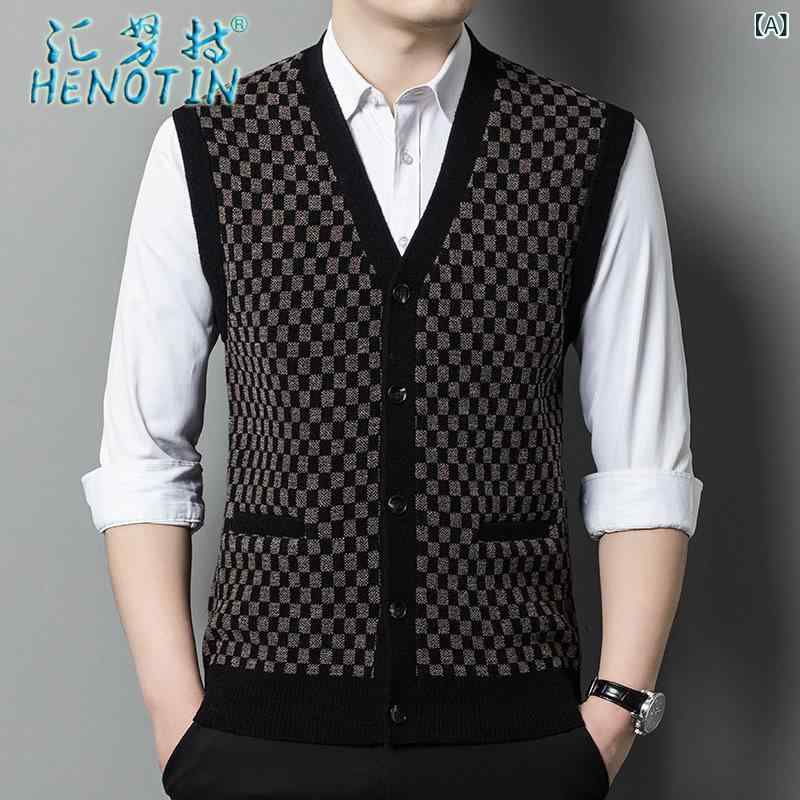 ニット メンズ 男性用 カーディガン ベスト Vネック ゆったり 普段使い トップス 焦茶色 青系 秋・カテゴリ: ニット・スタイル: カジュアル・タイプ: カーディガン・フィット: ゆったり・ネックライン: Vネック・袖丈: ノースリーブ...