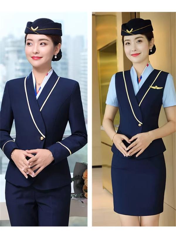 制服 レディース メンズ スーツ セットアップ 南 航 高鉄 乘務員 ホテル フロント 美容院 ポリエステル..