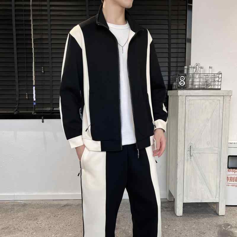 カーディガン メンズ 秋冬 コットン ジップアップ トップス セットアップ カジュアル 学生 おしゃれ 杏色 黒 カーキ