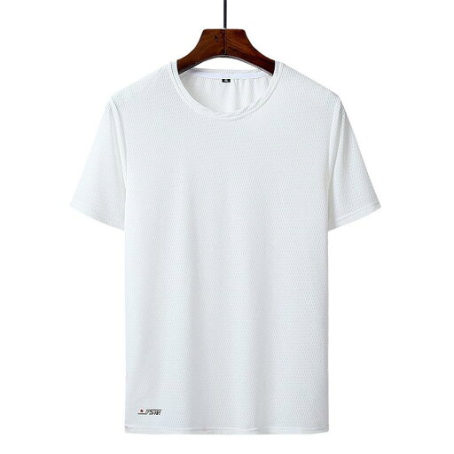 Tシャツ メンズ 男性用 半袖 メッシュ 接触冷感 薄型 ストレッチ 大きいサイズ スポーツ 速乾 無地 丸首 カジュアル 部屋着 白 グレー 黒 紺色