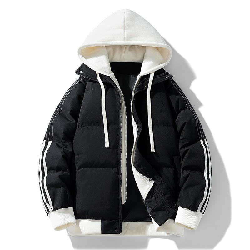 綿入れジャケット レディース ゆったり フード付き ショート丈 中綿 ドロップショルダー パフスリーブ アクリル ポリエステル 無地 秋冬