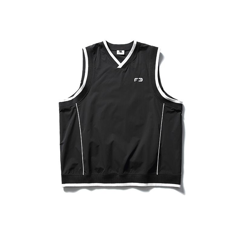 ベスト レディース Vネック 切り替え ノースリーブ トップス 刺繡 ポリエステル ブラック 黒 ブラウン 茶色 ベージュ アイボリー ゆったり ...