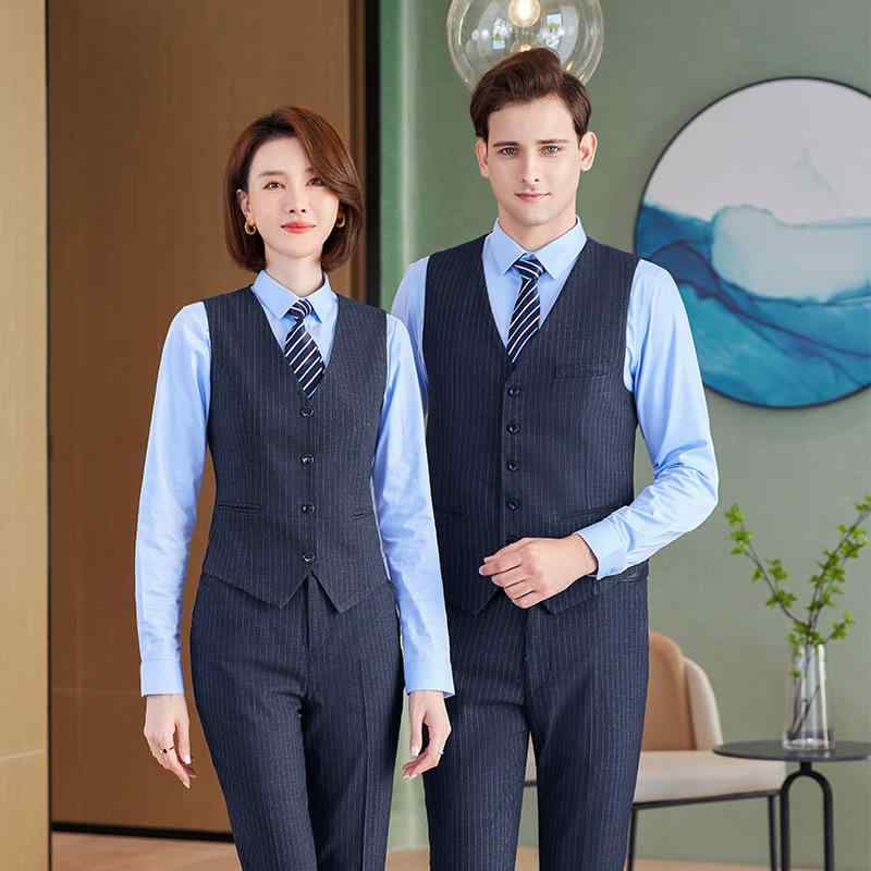 ベスト レディース メンズ 事務服 秋冬 仕事着 ビジネス カジュアル フォーマル スーツ ベスト おしゃれ オフィス 制服 ユニフォーム 形態安定 伸縮性(x...