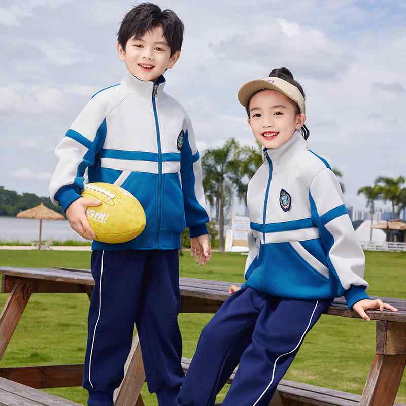 キッズ スクールウェア セットアップ 上下セット 幼稚園 小学校 制服 長袖 スポーツウェア 3点セット 4..