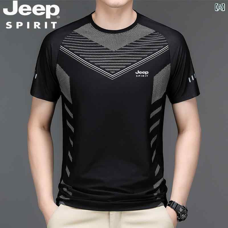 Tシャツ メンズ 男性用 トップス 接触冷感 吸湿速乾 半袖 カットソー インナー カジュアル 普段使い 無地 黒 白 青 緑 オレンジ グレー 2