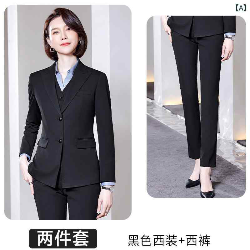 スーツ メンズ レディース ビジネス フォーマル セットアップ 男性用 女性用 ポリエステル 仕事着 長袖 ズボン スカート 大きいサイズ ブラック ネイビー グレー