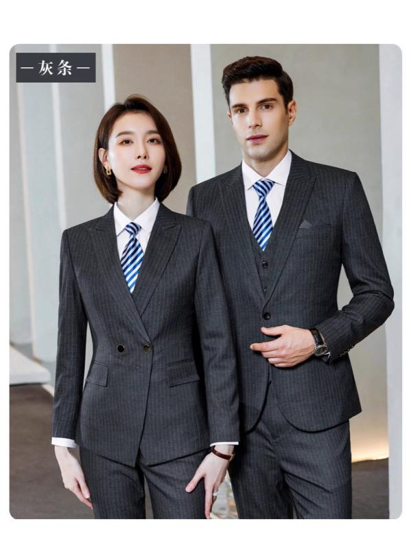スーツ メンズ レディース ストライプ柄 ビジネス フォーマル セットアップ 男性用 女性用 細身 伸縮性 快適 しわになりにくい イギリス風 紺 グレー