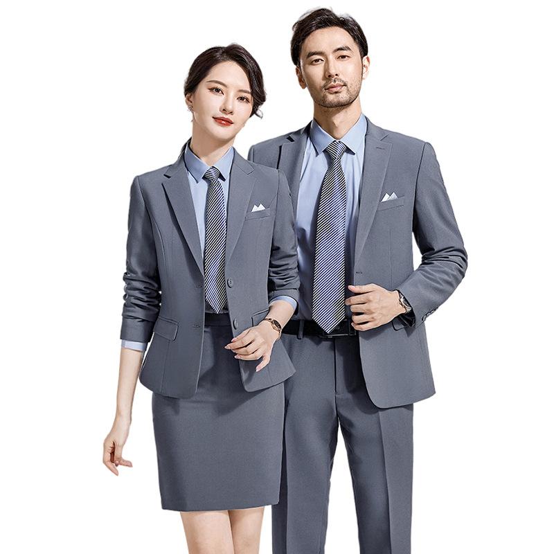 スーツ レディース メンズ 長袖 職業 サラリーマン フォーマル セットアップ パンツ スカート ベスト 紺 ネイビー OL 通勤 面接 販売員(x2)