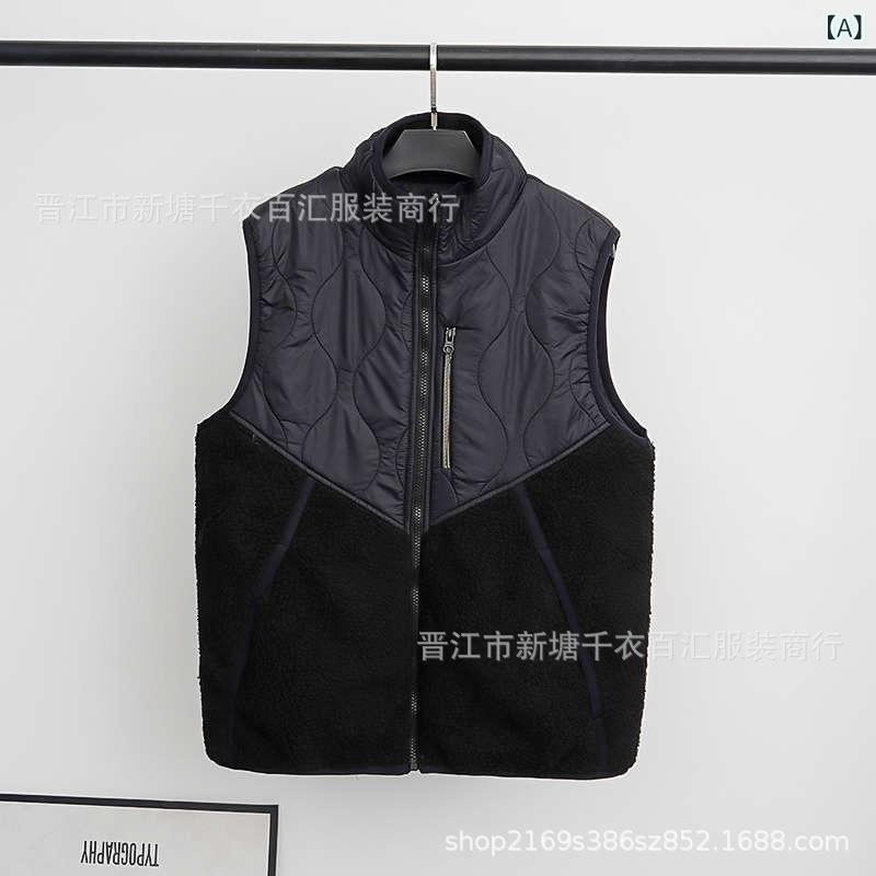 ベスト 男性用 アウトドア 防寒 保温 チョッキ カジュアル ウェア 秋冬 ポリエステル 黒 ブラック 白 ホワイト ブルー