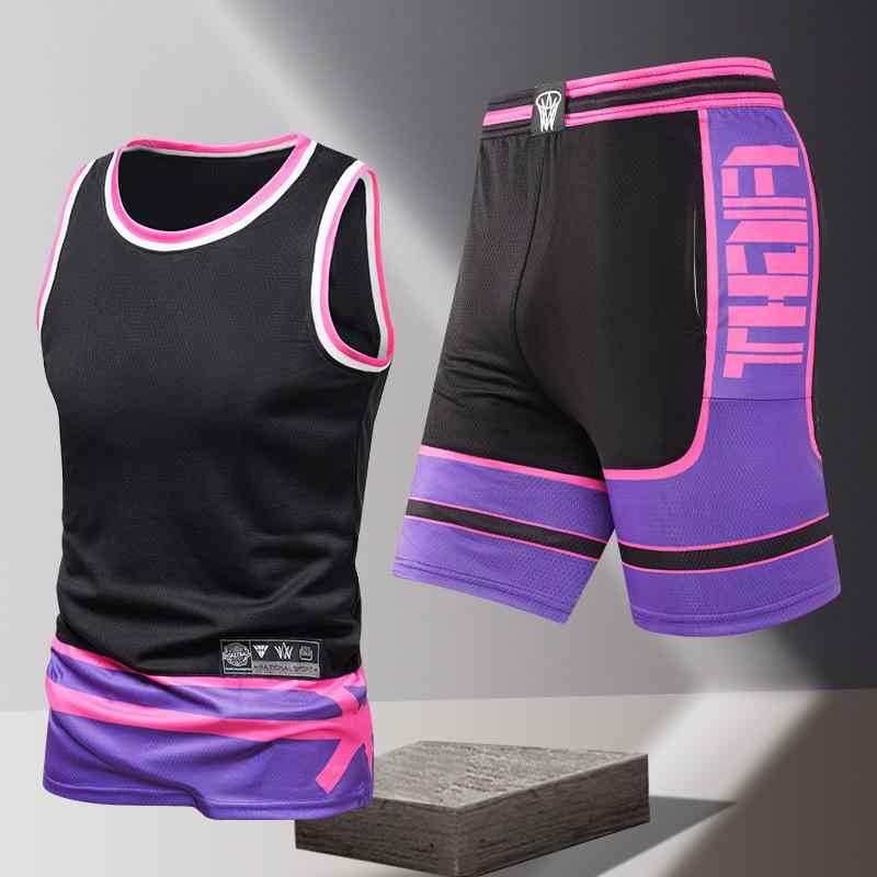 スポーツウェア メンズ トレーニングウェア 上下セット Tシャツ タンクトップ ハーフパンツ ランニングウェア 吸湿速乾 薄手 ノースリーブ ポリエステル ホワイト ブラック グレー パープル 夏