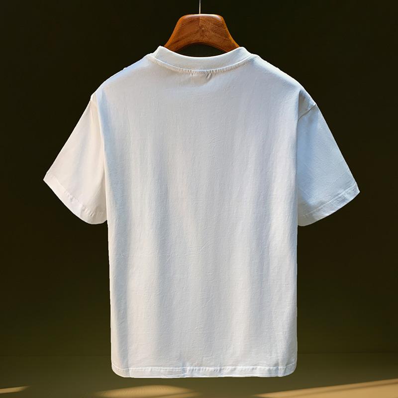 Tシャツ メンズ 半袖 薄手 トップス 中国風プリント カットソー ラウンドネック 汗染み防止 普段使い デイリーウェア