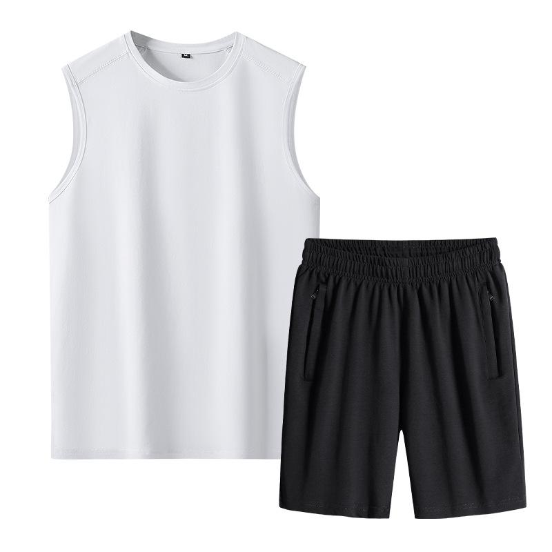 Other - メンズ Tシャツ ショートパンツ 上下セット コットン 混紡 半袖 ハーフパンツ 部屋着 ルームウェア 普段使い 接触冷感 吸湿速乾 ブラック ホワイト グレー ブルー 春夏