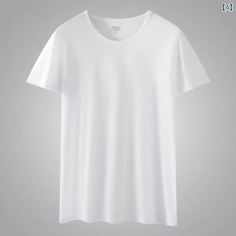 タンクトップ メンズ 男性用 60支 纯色 薄手 シルケット加工 コットン ラウンドネック 半袖 トップス インナーシャツ M L XL 2XL 3XL 春夏・カテゴリ: Tシャツ/カットソー・素材: 綿・カラー: ホワイト, シルバーグレー・サイズ: M, L, XL, 2XL, 3XL・スタイル: ベーシック・ネックライン: ラウンドネック