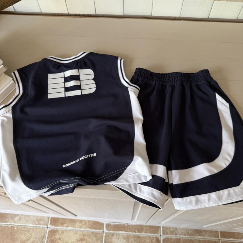 子供用セットアップ キッズ 男の子 夏服 ノースリーブ スポーツウェア 上下セット 2点セット 運動着 普段着 部屋着 綿 90cm 100cm 110cm 120cm 130cm 140cm 150cm 藏青