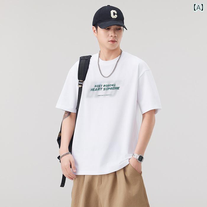 Tシャツ メンズ 男性用 コットン Tシャツ ゆったり 薄手 半袖 トップス カットソー ホワイト ブラック カーキ M L XL 2XL 3XL 4XL
