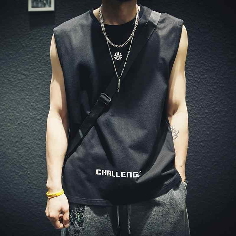 Tシャツ メンズ 男性用 ノースリーブ コットン 綿 運動 スポーツ 部屋着 ルームウェア 普段使い ビッグシルエット ゆったり 白 ホワイト 青 ブルー 黒 ブラック