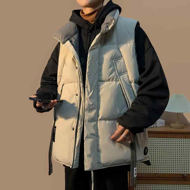 綿ベスト メンズ 男性用 韓国 ゆっ�