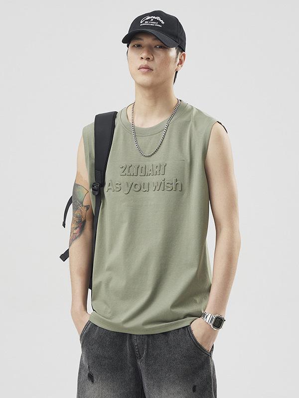 Tシャツ メンズ タンクトップ コットン ノースリーブ 無地 薄手 接触冷感 部屋着 ルームウェア 普段使い 運動 スポーツ アウトドア ブラック カーキ グリーン
