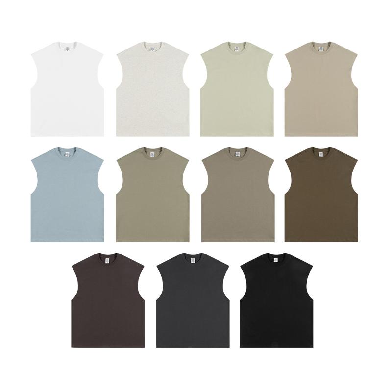 タンクトップ メンズ 大地色 無袖 コットン ルーズフィット ストリート カジュアル 運動 スポーツ FG梅..