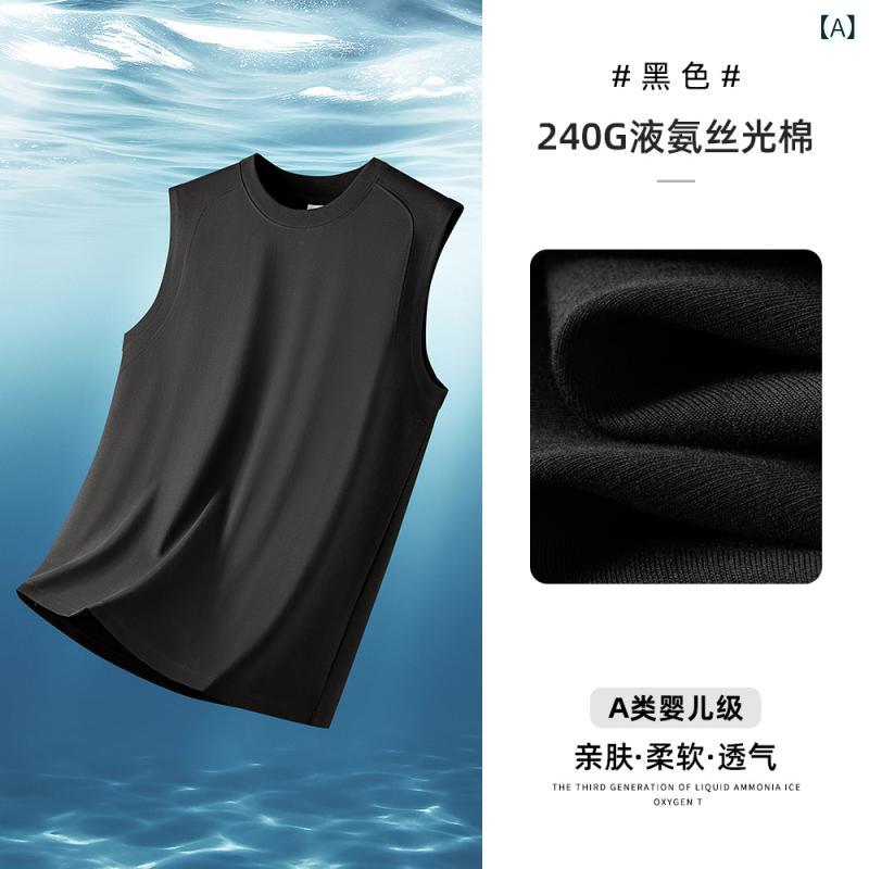 Other - タンクトップ メンズ コットン ゆったり 無地 夏 ノースリーブ Tシャツ スポーツウェア 普段使い ブラック ホワイト グリーン