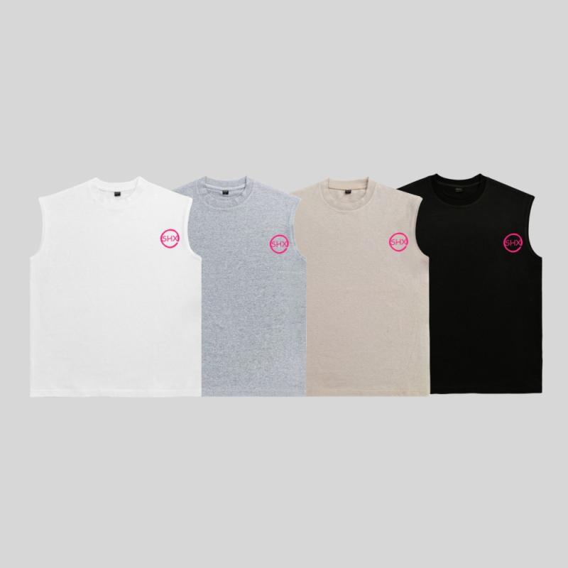 タンクトップ メンズ 男性用 綿 コットン トップス ノースリーブ Tシャツ 運動 スポーツ ルームウェア 部屋着 ストリート アルファベット柄 プリント ゆったり 白 黒 カーキ グレー