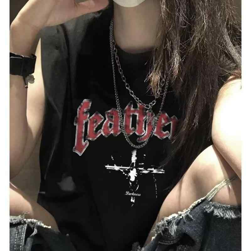 タンクトップ メンズ 男性用 個性 派手柄 ゆったり リラックス ラウンドネック ノースリーブ Tシャツ カットソー 普段使い ブラック
