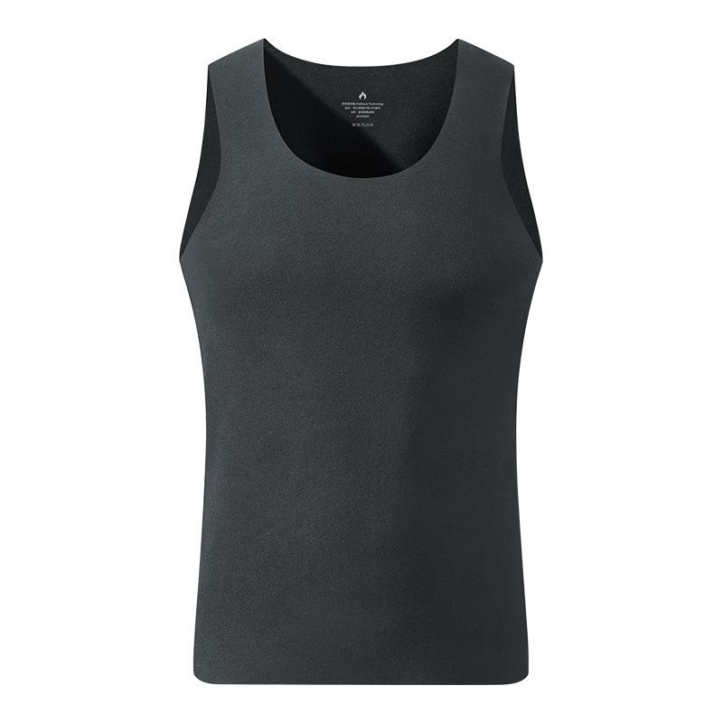 Other - インナー メンズ 防寒肌着 発熱 Tシャツ 裏起毛 あったかインナー 男性用 トップス ノースリーブ 暖かい 冬用 アンダーウェア 無地 ブラック ホワイト グレー ネイビー ワインレッド コーヒー ダークグレー ブルーグリーン