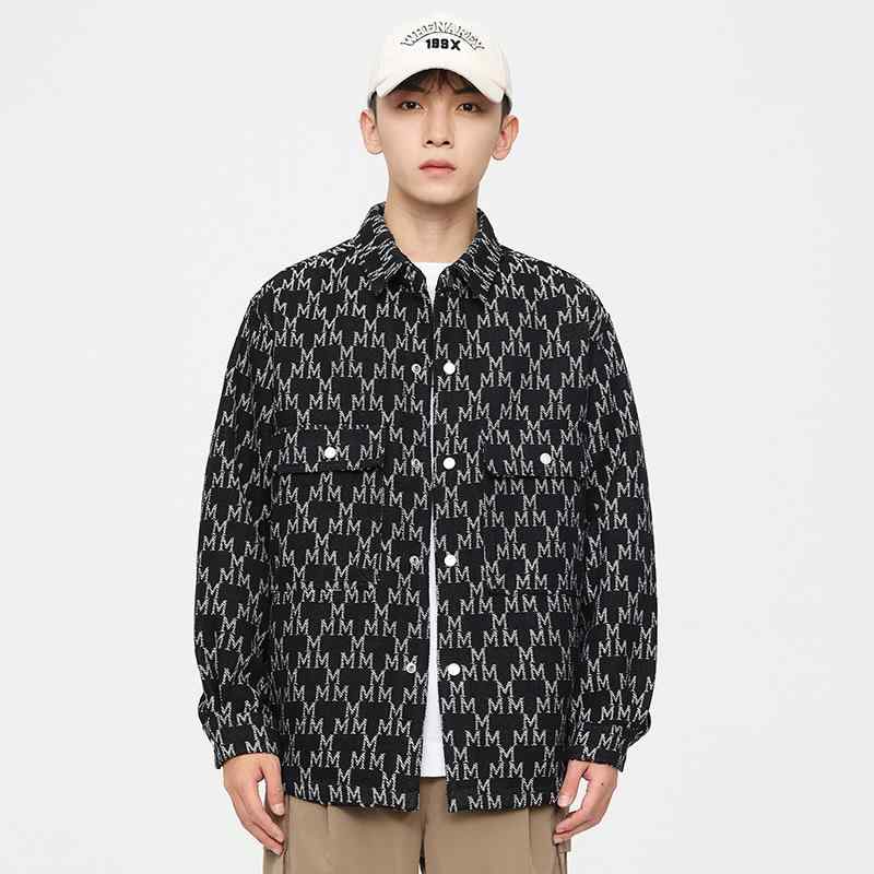 Long-Sleeve （Shape Holding） - ジャケット 男性用 秋物 長袖 ルーズフィット カジュアル 真鍮 リネン ブラック 黒 グリーン 緑