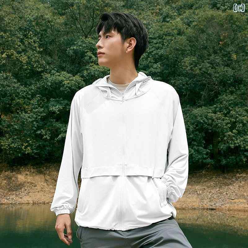 メンズ ファッション カジュアル おしゃれ 夏 カーディガン ジッパー 半袖 新 万里 長城 柄 グラデーション スリーブ フィール 薄手 涼しい 涼しい 半袖 Tシャツ