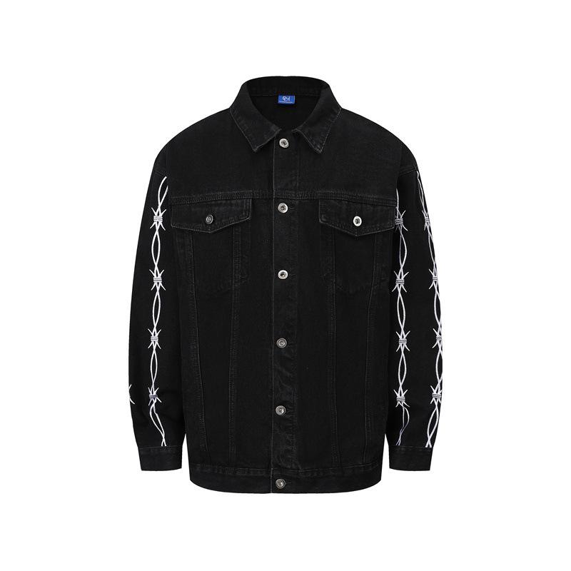 ジャケット 男性用 デニム ウォッシュ加工 ダメージ加工 ゆったり 立襟 長袖 アメカジ ストリート ヴィンテージ風 ブルゾン アウター ブラック ブルー・商品カテゴリ: ジャケット・スタイル: ストリート・襟の形: スタンドカラー・フィット: ルーズ・フロント: ジッパー・フード: なし・・柄: 無地・素材: デニム・主な素材: アセテート繊維・裏地: スパンデックス80%・対象: 青少年・シーン: 日常・ディテール: プリント・裾のデザイン: ストレートヘム・着丈: レギュラー・ポケット: サイドシームポケット・袖丈: 長袖・カラー: ブラック.ブルー・サイズ: M.L.XL.XXL・袖のタイプ: レギュラー・対象年齢: 成人・対象性別: 男性・素材機能: 通気性.耐摩耗性.防風性.吸湿性.速乾性