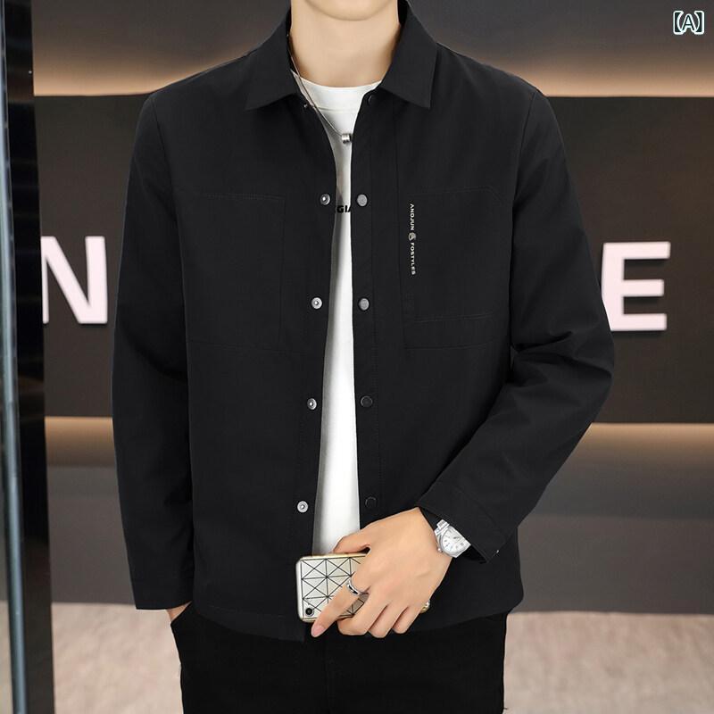 ジャケット メンズ 紳士服 カジュアル ビジネス アウター コート 襟付き トップス 耐摩耗 薄手 多ポケット ブラック ブルー キャメル コーデュロイ