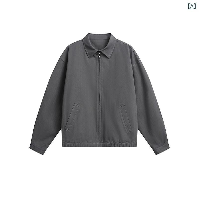 ジャケット 男性用 春秋 高街 切り替え 野球服 ジャンパー ブルゾン ライトアウター 普段使い デート コットン グレー 黒