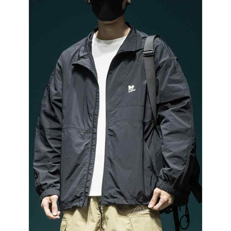 ジャケット メンズ 男性用 薄手 速乾 UVカット 紫外線対策 釣り アウトドア ウェア 大きいサイズ ゆったり 黒 茶色 紫 白 春夏