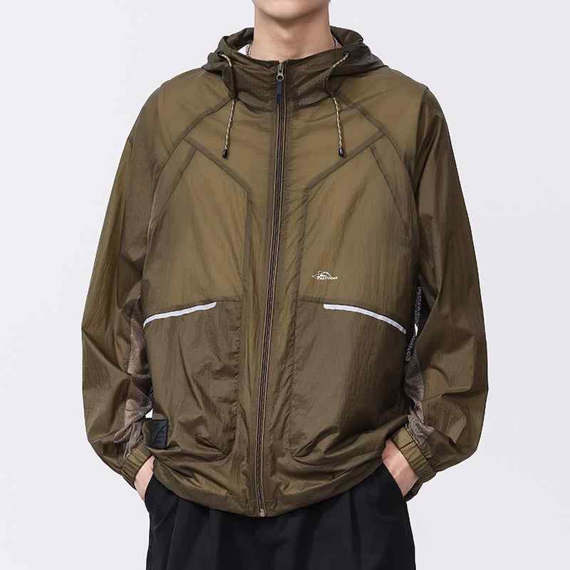 Rakuten - ジャケット メンズ 男性用 UVカット 接触冷感 薄手 紫外線対策 釣り ウェア アウトドア スポーツ 高機能 高齢者 春夏 グレー カーキ