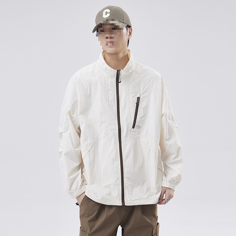 シャツ メンズ 男性用 接触冷感 吸湿速乾 UVカット 日焼け防止 アウトドア 薄手 涼しい 紫外線対策 山系 ゆったり ブラック ベージュ(4)