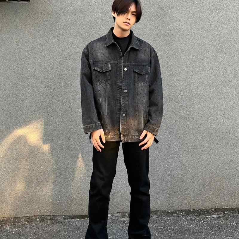 Other - ジャケット 男性用 デニム Gジャン ゆったり ルーズ カジュアル 秋物 ブルゾン ブラック ブルー