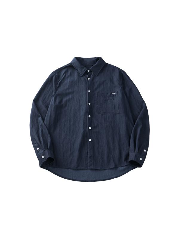 Other - シャツ メンズ 男性用 トップス 秋冬 豪華感 刺绣 長袖 ルーズ 休闲 オープンカラー 化繊混紡 高色落ち防止 ブラック ブルー(x3)