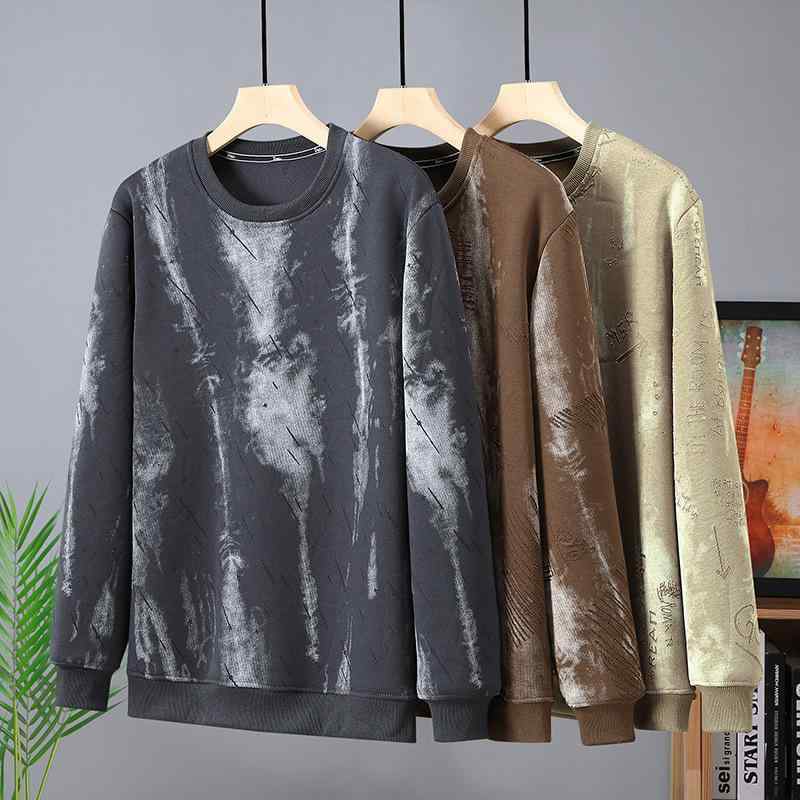 パーカー メンズ 大きいサイズ 裏起毛 スウェット トレーナー ゆったり 長袖 プリント 4XL 5XL 6XL 7XL 8XL 9XL 10XL グレー アプリコット ブラウン 冬