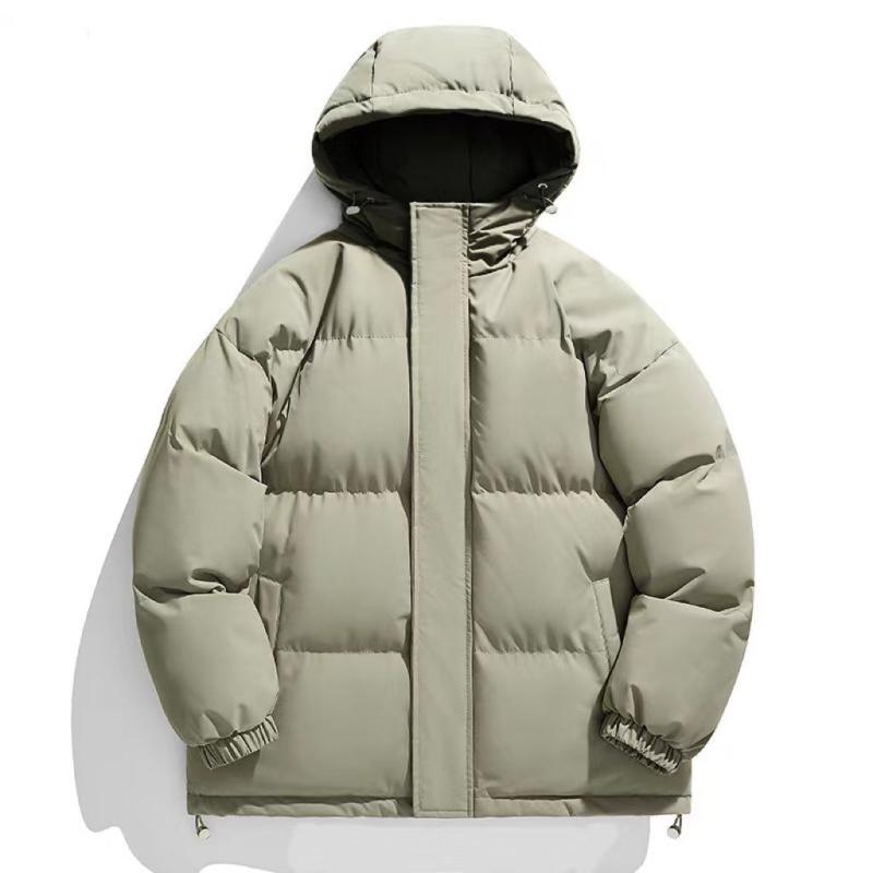 綿ジャケット 男性用 中綿ジャケット フード付き ブルゾン ジャンパー 大きいサイズ ゆったり 暖か 厚手 防寒着 秋冬 ブラック グレー ベージュ ブラウン グリーン
