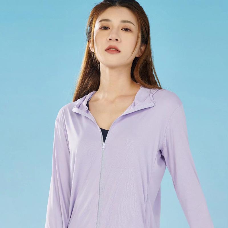 UVカットパーカー 男女兼用 薄手 紫外線対策 ワークウェア カスタムプリント ロゴ 日常着 アウトドア スポーツウェア ポリエステル ホワイト ブルー グレー パープル ピンク(x2)